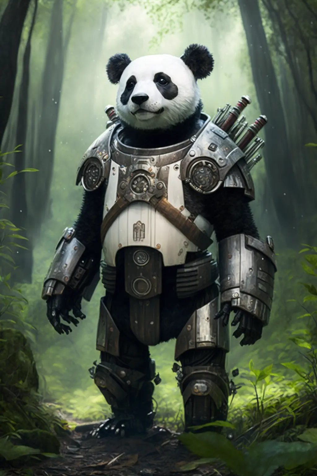 Drac0n0_panda_wearing_sci-fi_armor_in_the_forest_3450f46f-d13c-43fa-a88a-ac496960063c