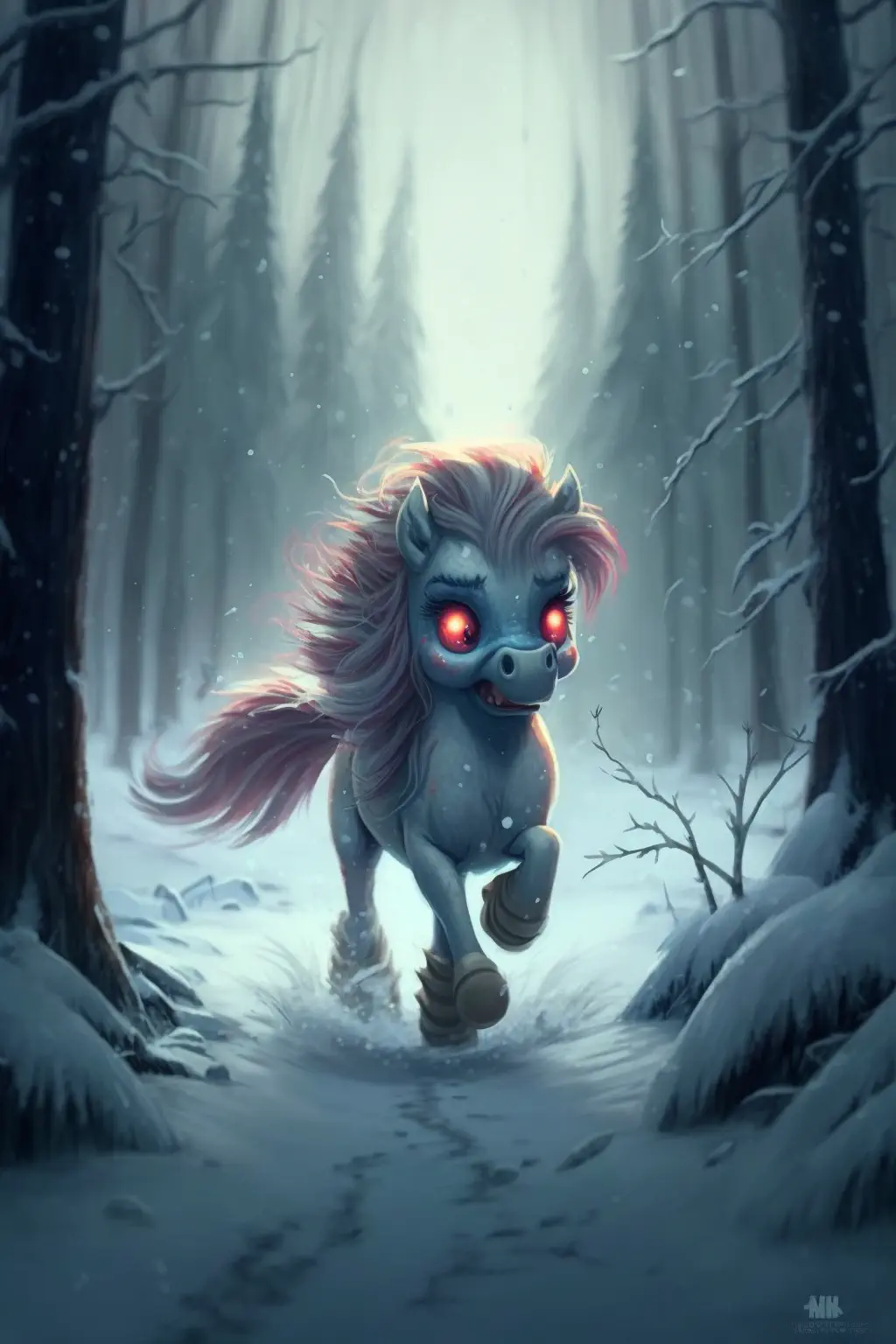 Drak00sha_my_little_pony_in_snowy_winter_forest_running_away_fr_4a6843d7-8b18-4ae9-9ab8-62dddbaf100f