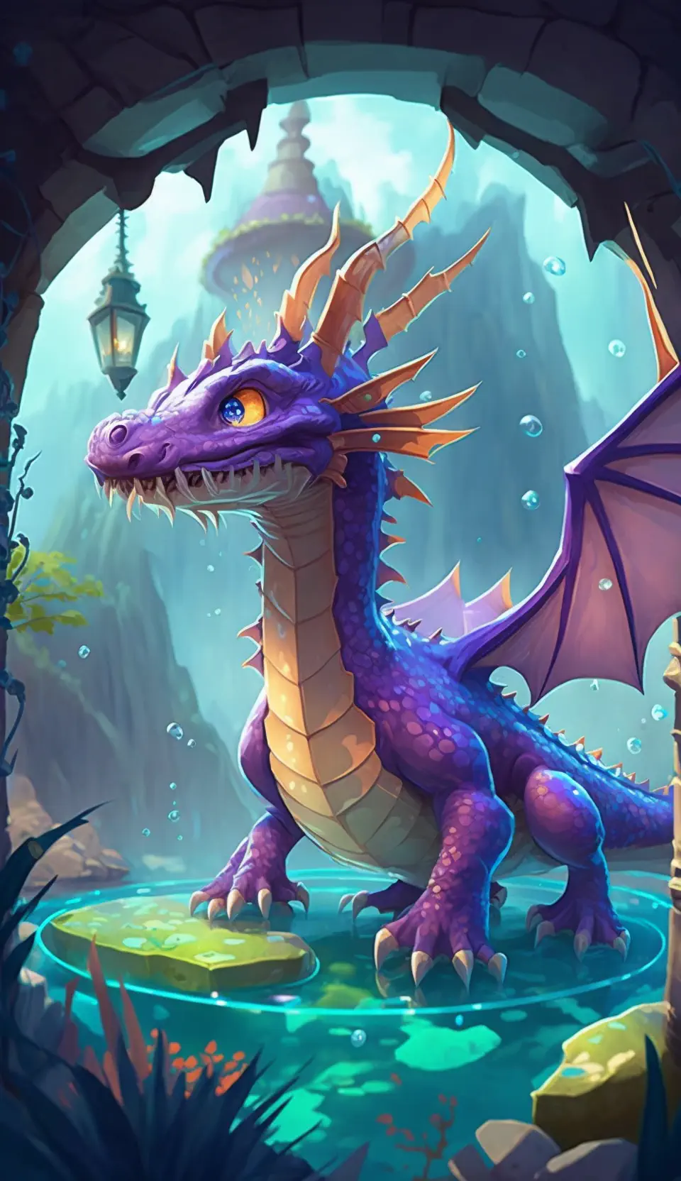Drakon0_Spyro_the_dragon_with_spread_wings_and_aquarium_in_back_e4d32047-e2f4-433e-8089-c7f47fad03c3