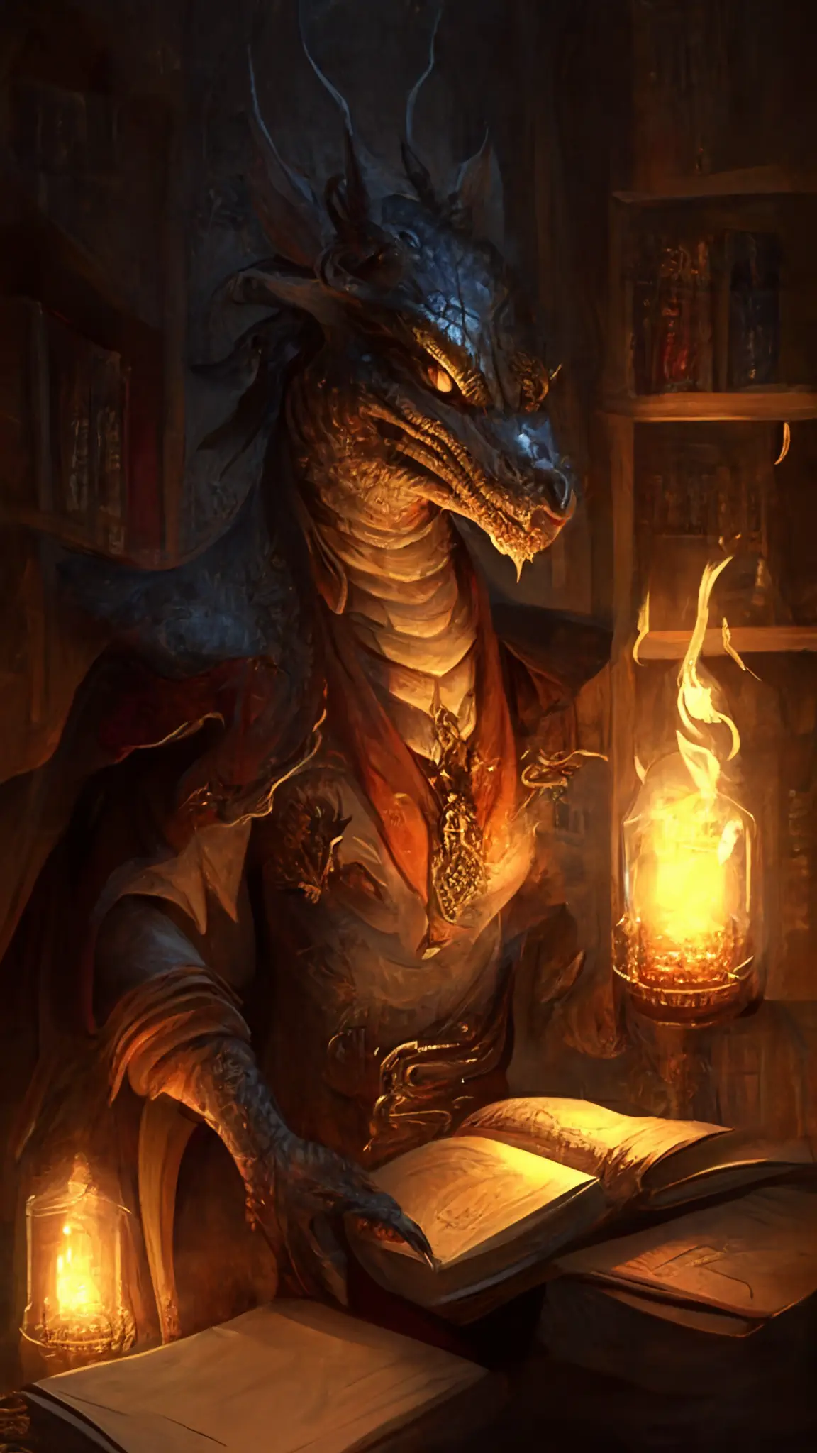 Drapet_dragon_librarian_in_medieval_library_mystical_lighting_t_6e84d68d-f4c2-4f14-bada-f63eeea1e134