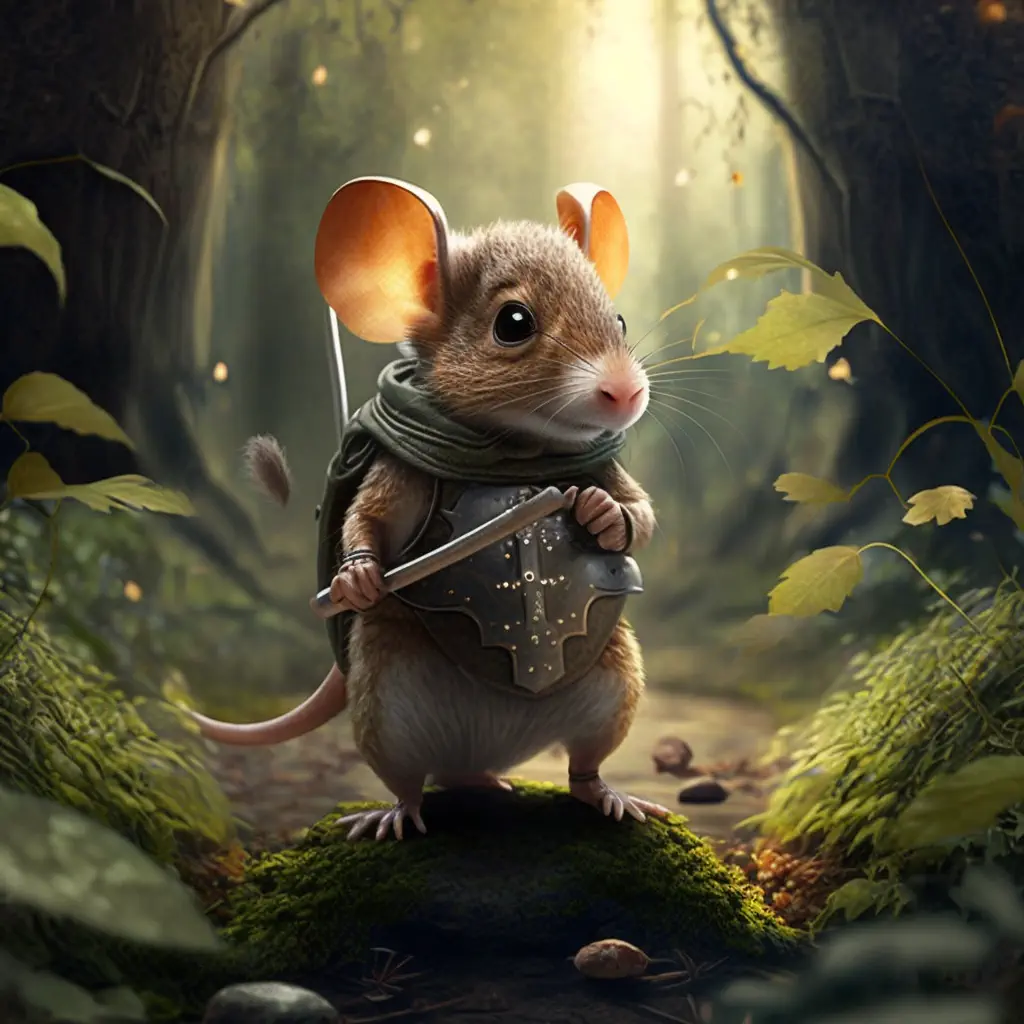 Prtmfxy_brave_mouse_in_the_forest_5dd39b8c-2156-4624-bdc0-ed3461dafaf1